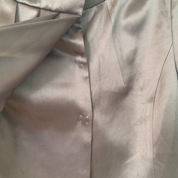 Escada Plum Ruffle 100% Silk Snap Blazer Jacket 42 Professional Workwear - Picture 12 of 14